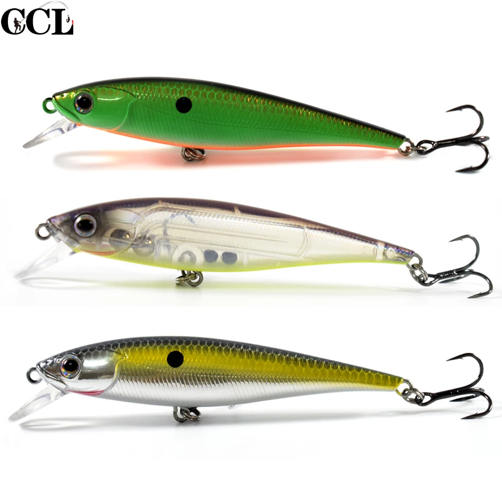 CCLTBA-Señuelos de Pesca personalizados, anzuelos con forma de pececillo, 9,5 cm, 10,7g, flotante, lote de 3 unidades - imagen 5