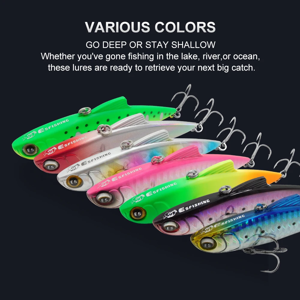 KESFISHING 85mm 19g VIB señuelo duro Artificial Saiber fundición larga modelo caliente calidad hundimiento cebo de vibración para pesca de invierno - imagen 3