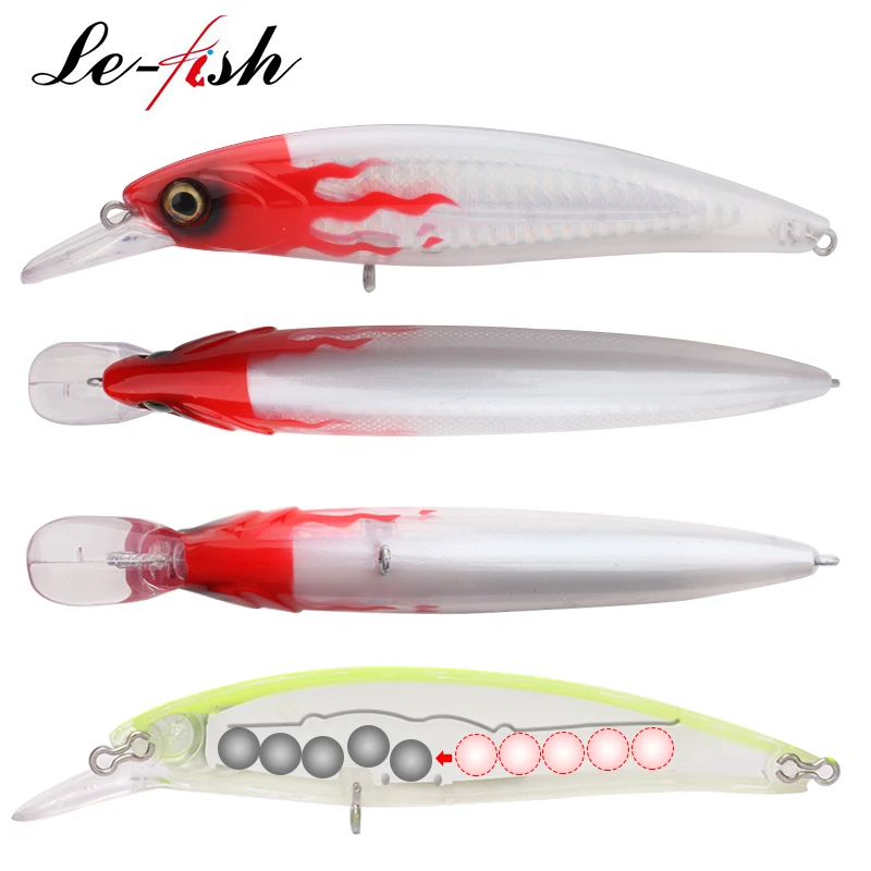 Le Fish-Cebo Artificial jerkbait para pesca en el mar, pececillo flotante de fundición larga, Wobblers, 120mm, 24,5g - imagen 3