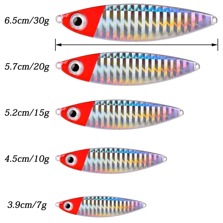 5 unids/caja cebo tipo lápiz accesorio de fundición de Metal 7g/10g/15g/20g/30g Shore lanzamiento cebo de lubina cebo Artificial aparejos de pesca - imagen 3