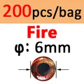200pcs 6mm FIRE