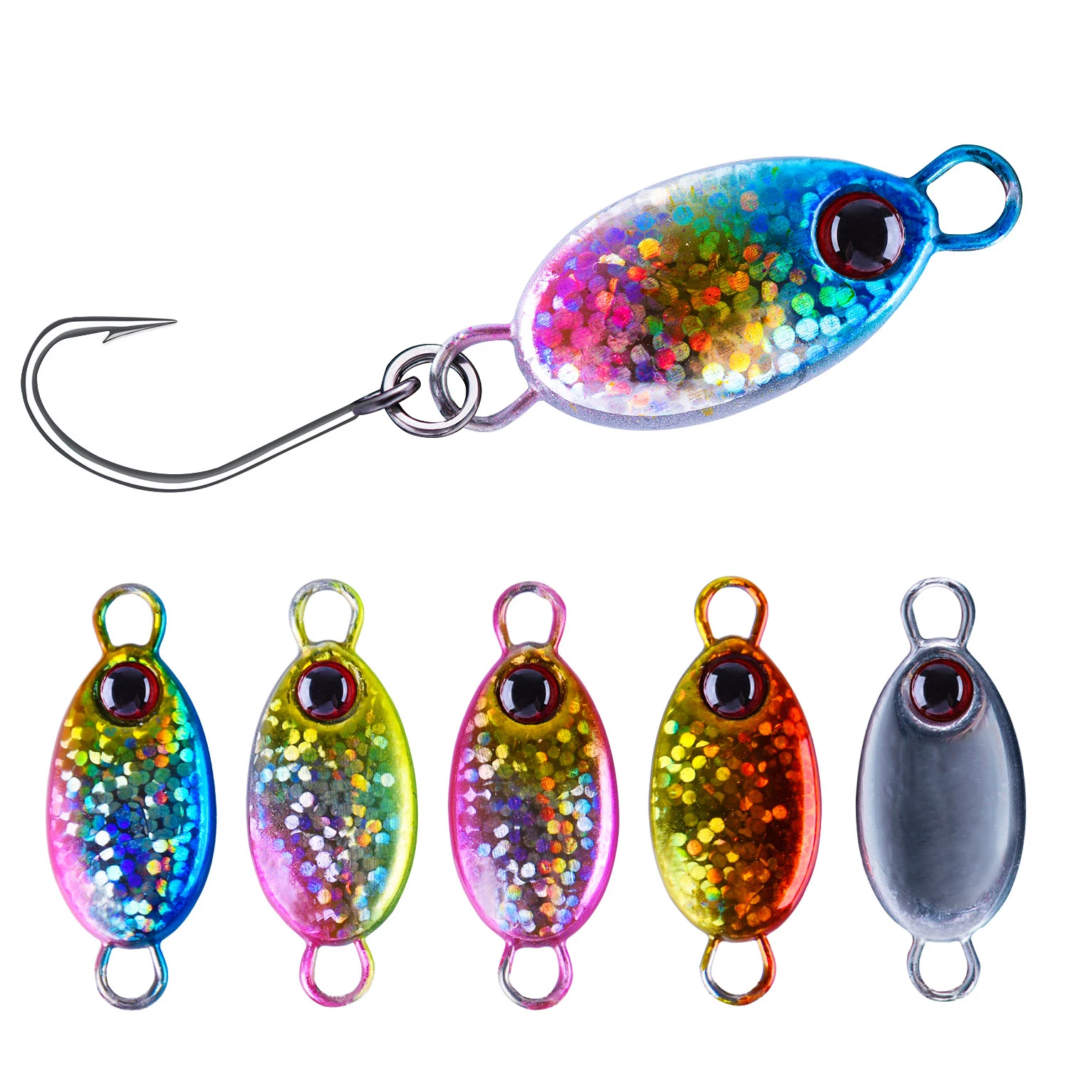 Mini cuchara metálica Goutre con paleta giratoria para pesca en arroyo - imagen 5