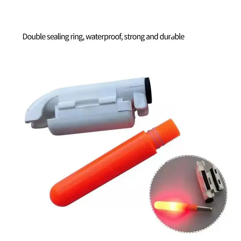 Caña electrónica de pesca nocturna, palo de luz LED, brillo luminoso, impermeable, flotador de pesca en roca, accesorios, batería CR425, 1 ud. - imagen 5