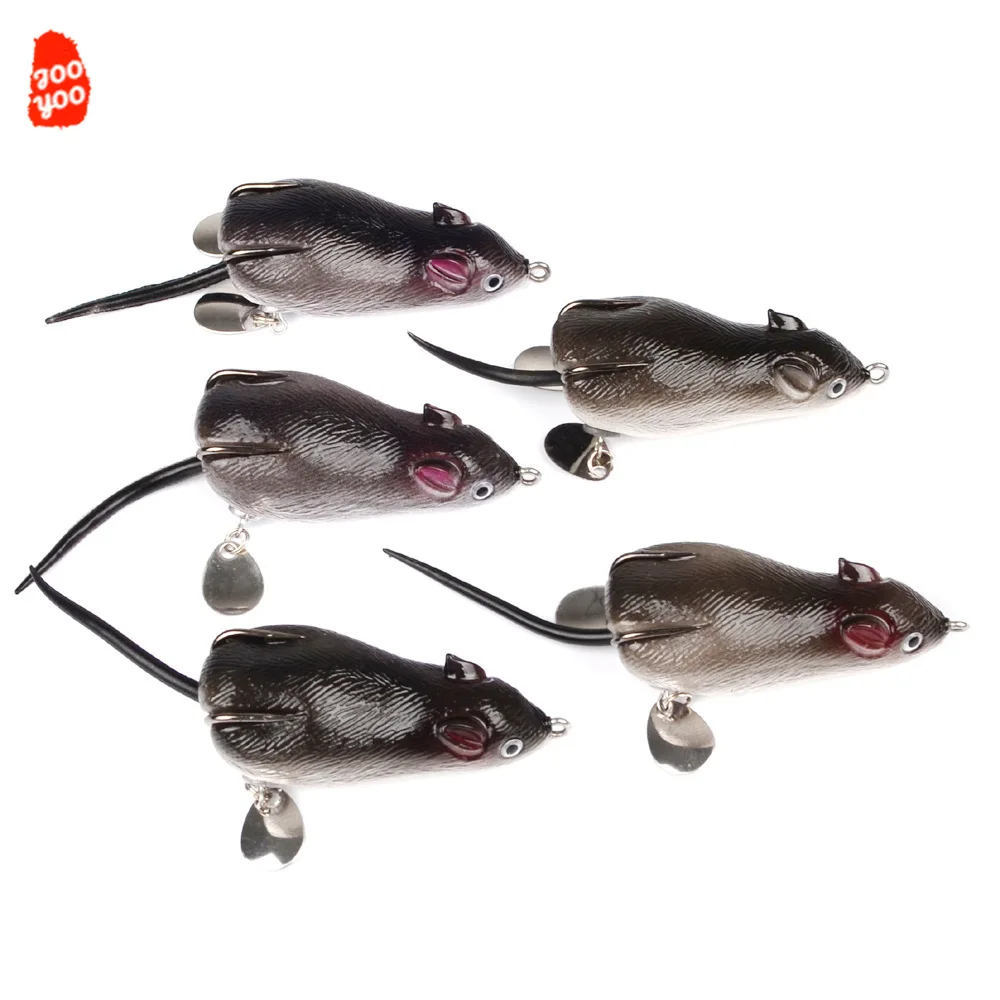 Señuelo de agua flotante de 7cm, cebo de pesca de rana trueno, 17,5g, peces negros, todo come peces, cebo suave, Mini flotador biónico - imagen 3