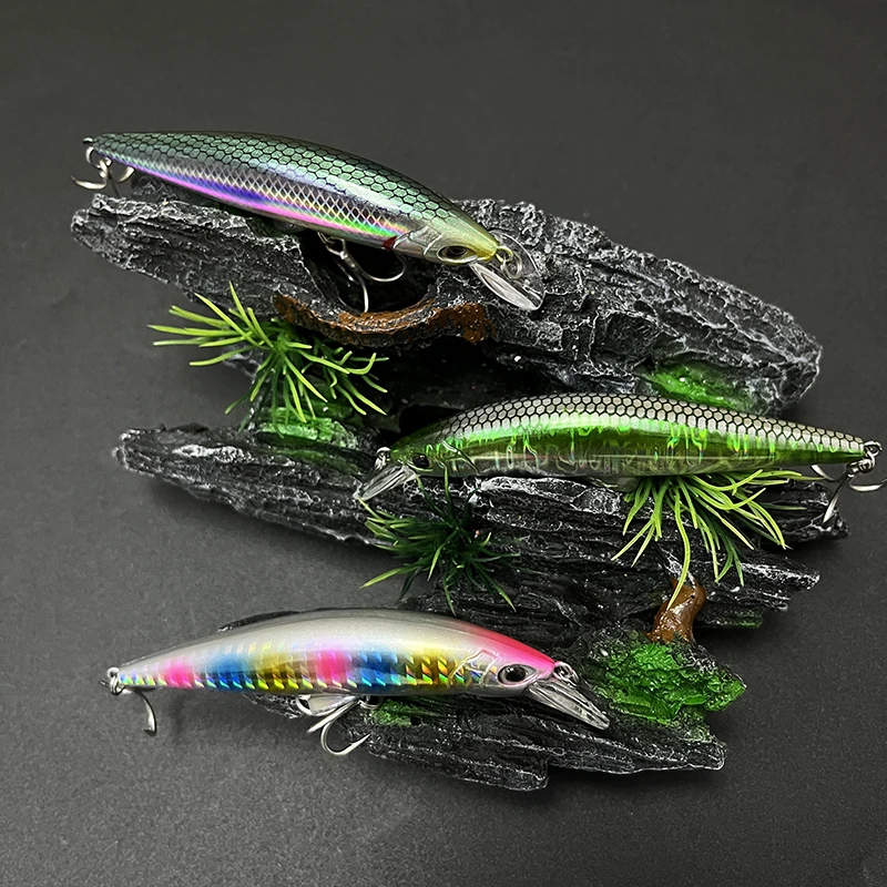 Señuelo de pececillo hundido de fundición larga, 30g, 95mm, agua salada, lubina, Lucio, cebos duros artificiales, accesorios de pesca profesionales de calidad - imagen 5