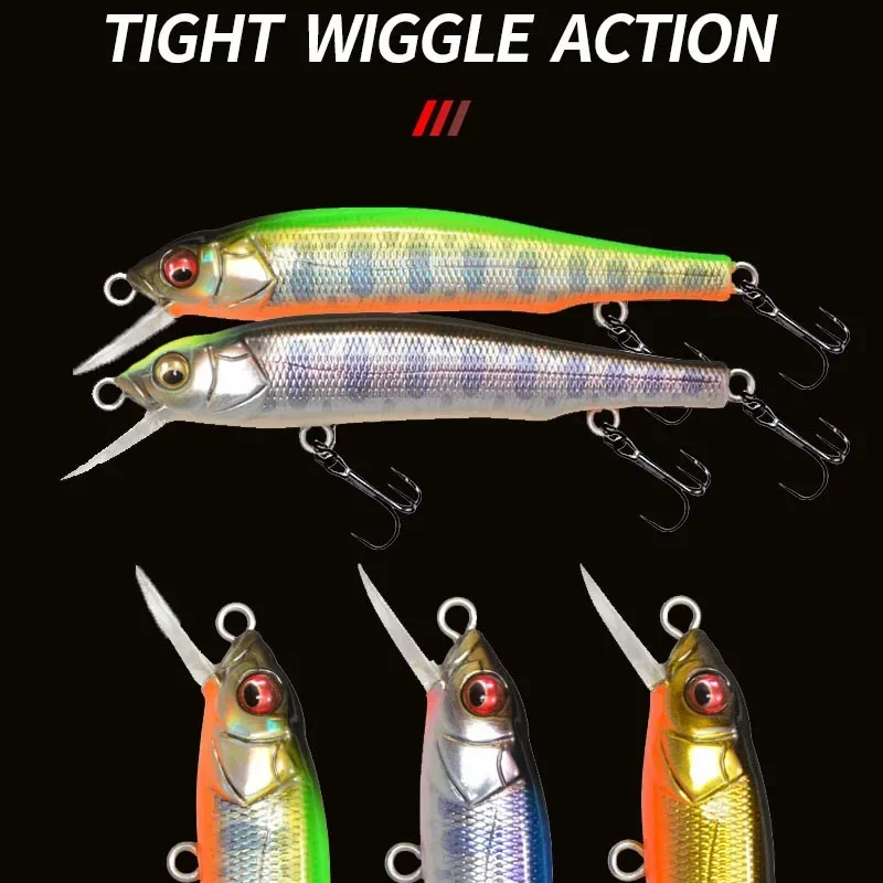 TSUYOKI Minnow-señuelo de pesca Wobbler para trucha de agua dulce, cebo Artificial, Lucio, carpa, Swimbait, Jackall GH 70, jerkbaits planos - imagen 4