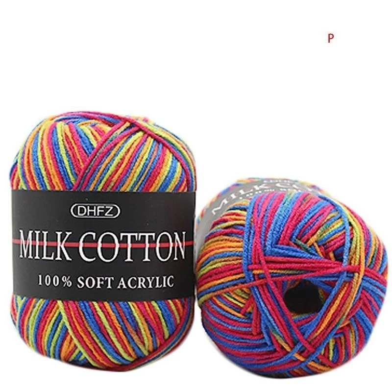 Hilo de algodón para ganchillo y tejido multicolor - imagen 5