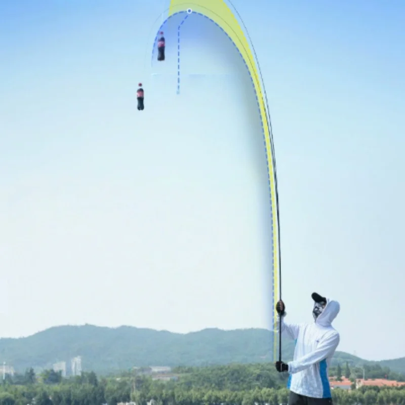 Caña pescar telescópica fibra carbono 2.7-4.5m – Portátil viajes - imagen 3