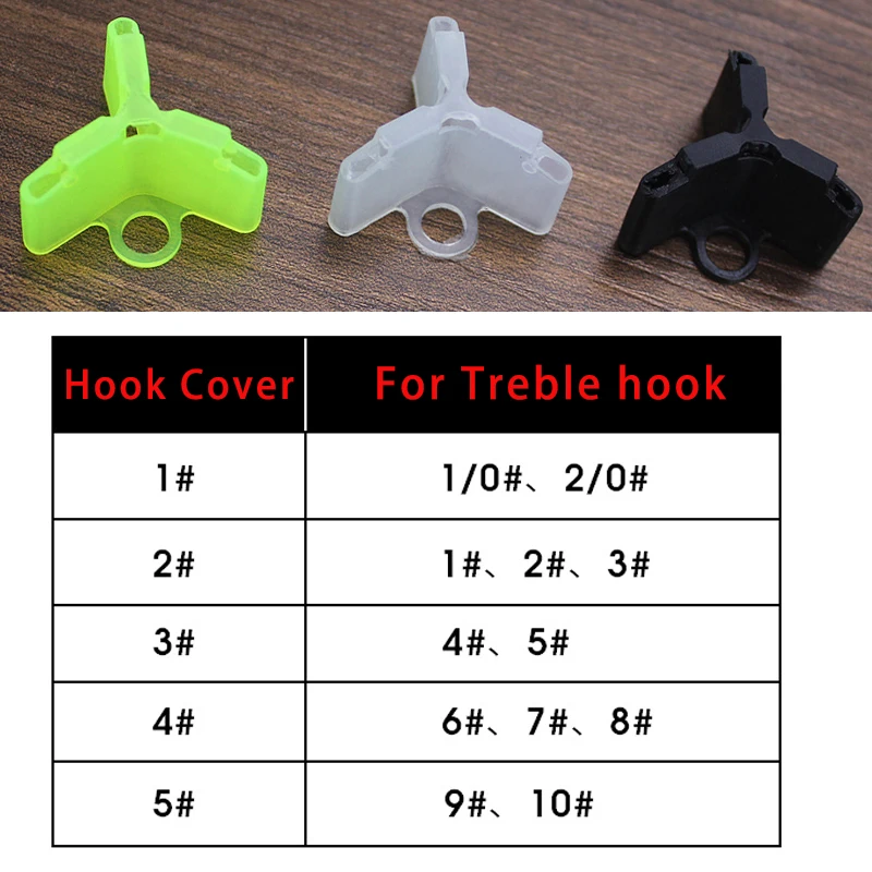 TAKEDO 50 Uds anzuelo de pesca tapa segura ranuras mangas herramienta tapas protectoras duraderas cubierta de anzuelo de pesca equipo de seguridad para peces triples - imagen 4