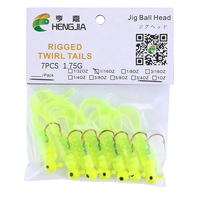 Ganchos de plomo para plantilla, señuelos blandos de 4,8 cm, 2,7g, gusanos, Wobblers, aparejos, cebo de silicona Artificial para lubina, carpa, cuchara, Swimbait, 7 Uds. - imagen 4