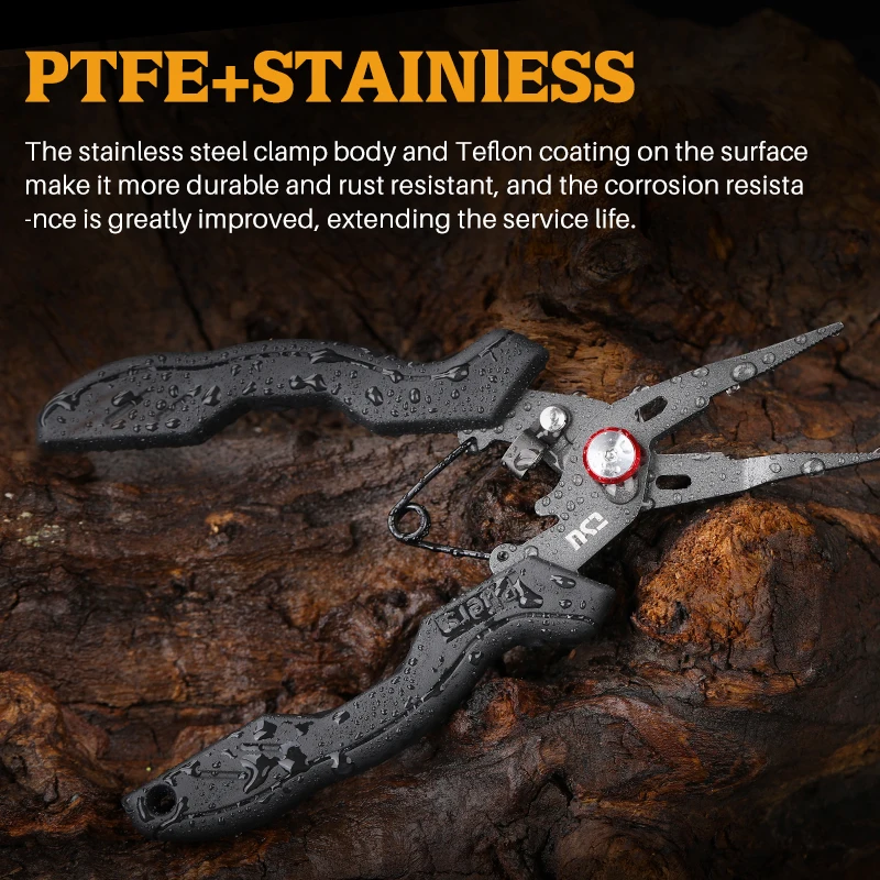 TSURINOYA-Alicates de pesca, tijeras multifunción de acero inoxidable, 80g, RS-165 - imagen 2