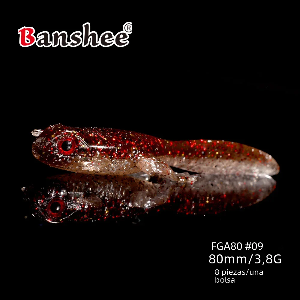 8 unids/lote señuelo suave lagarto 3,8g/80mm Lacertid Lacertilian Bluey Carbrite lubina cebo artificial señuelo de pesca para plataforma PIke Texas - imagen 5