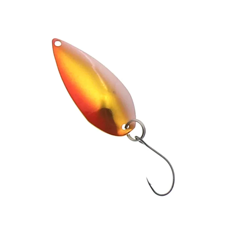 5 unids/lote 2,2g cuchara de Metal Kit de Señuelos de Pesca de trucha gancho único Micro cebo Wobbler fundición Artificial para perca de lubina - imagen 5