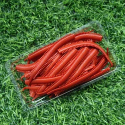 Swolfy-señuelo de pesca de lombriz de tierra suave, 30 Uds., 80mm, 0,75g, plantilla de gusano suave, cebo de pesca Wobbler, cebos blandos artificiales, señuelo de gusano