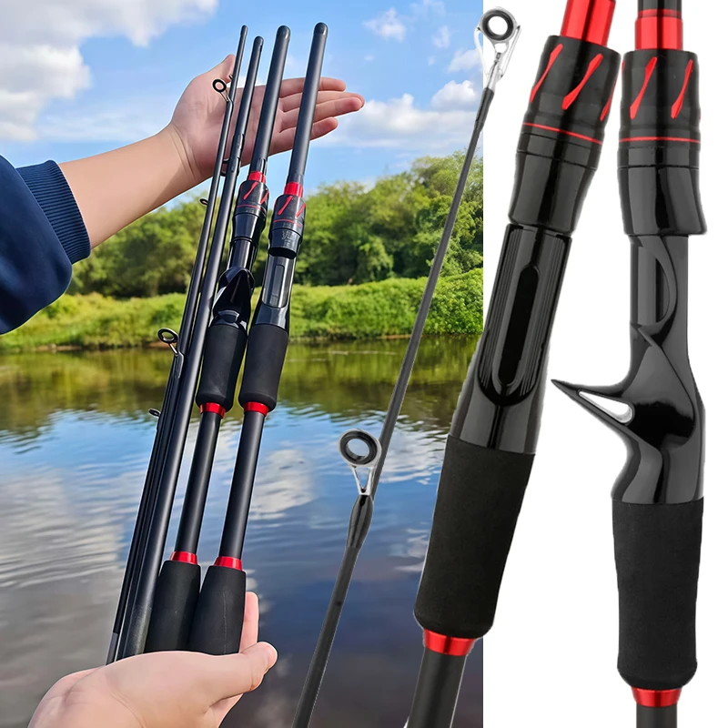 Caña Spinning Carbono Ultraligera – Acción Rápida Agua Salada y Dulce