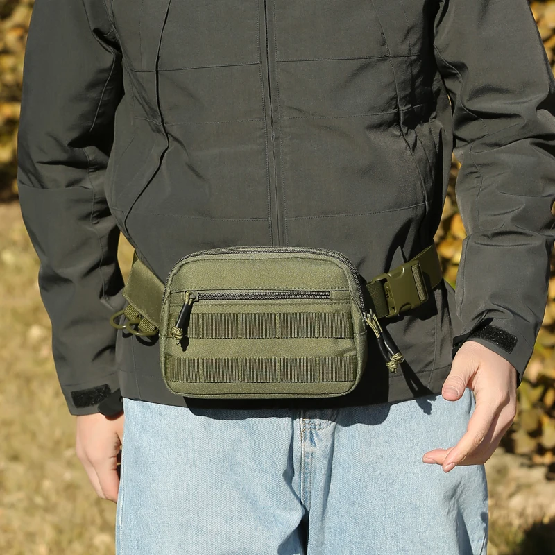 Bolsa táctica de pesca Molle, riñonera de nailon para exteriores, cinturón, accesorios de caza y acampada, bolsa de almacenamiento de cebo - imagen 4