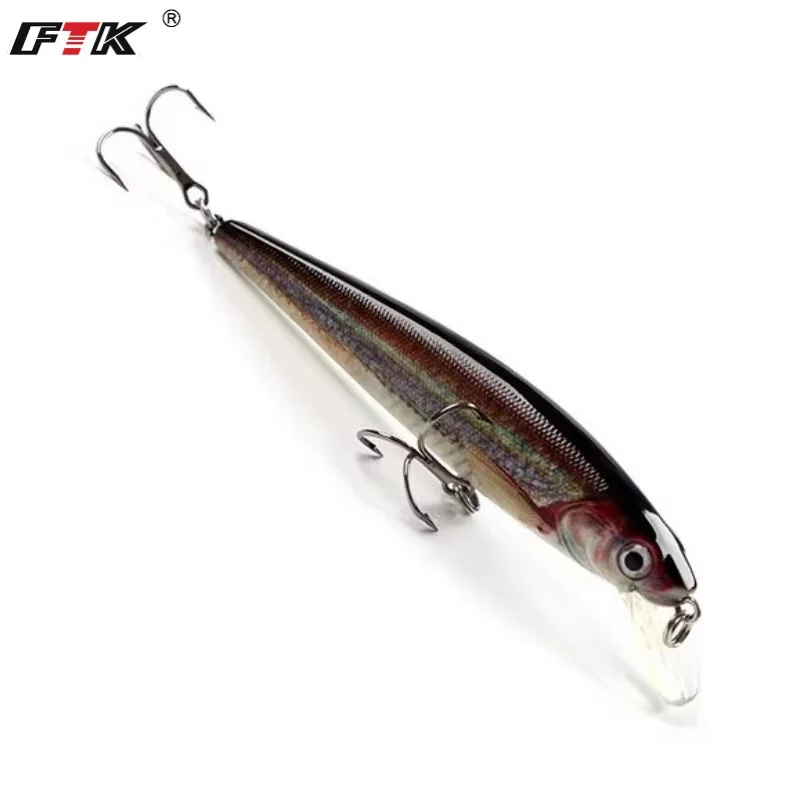 Minnow Swimbait 10cm 11,8g ojos 3D anzuelo triple – señuelo lubina - imagen 4