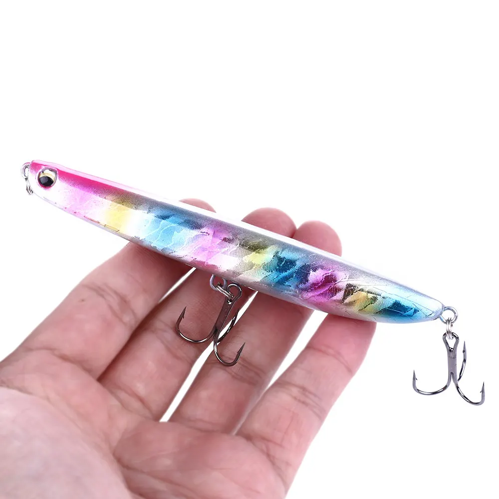Señuelos de superficie tipo lápiz para bass, lucio y trucha - imagen 4