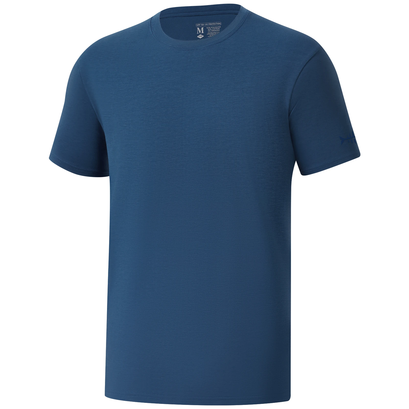 BASSDASH-Camiseta de mezcla de algodón Ultra suave para hombre, camisa de protección solar UPF 50 +, manga corta, ligera, fresca, informal, básica