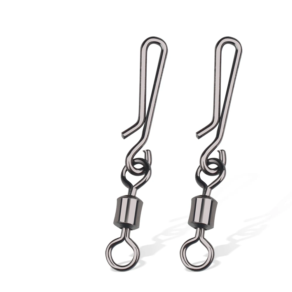 20 piezas de rodamiento de pesca de acero inoxidable, giratorios entrelazados con enganche, conector de anzuelo de pesca, aparejos - imagen 5
