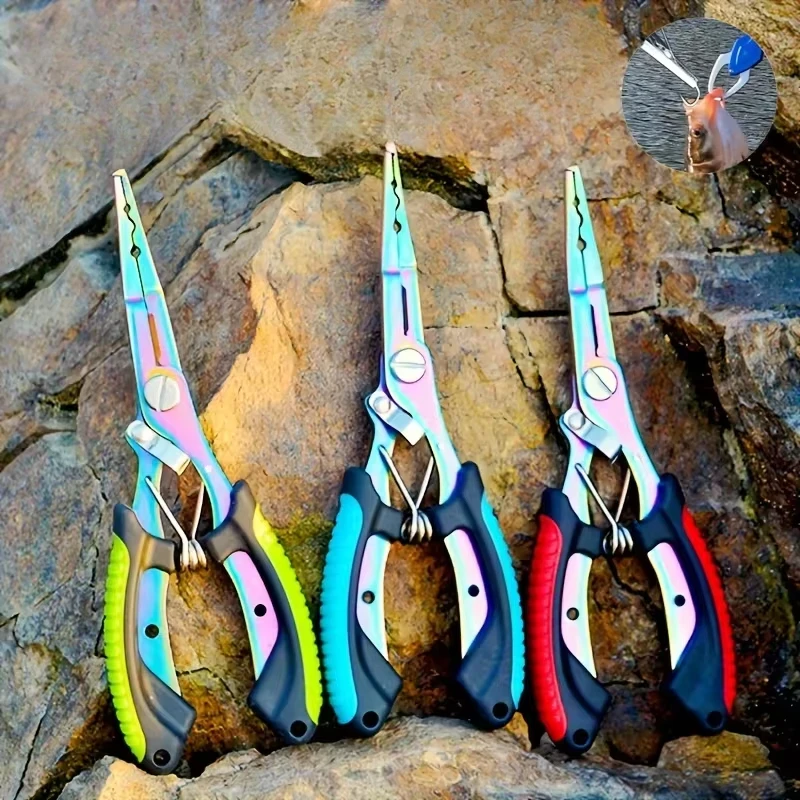 Alicates multifunción pesca acero inoxidable cortahilos abridor anillas - imagen 5