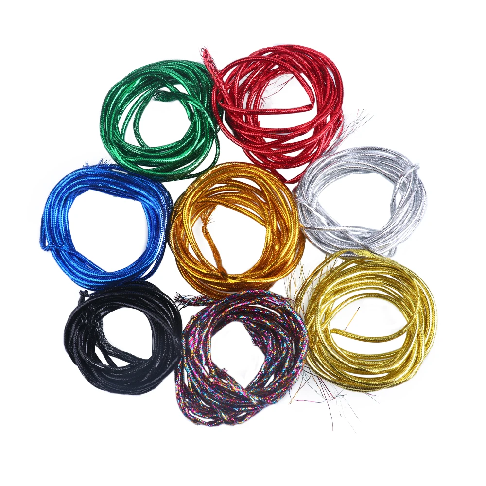 Cordón de Mylar holográfico para atar moscas y peces, hilo de color dorado, plateado, perla, Flashabou, pececillo, trenza corporal, tubo de Flash, 3mm, paquete de 2/4m - imagen 4