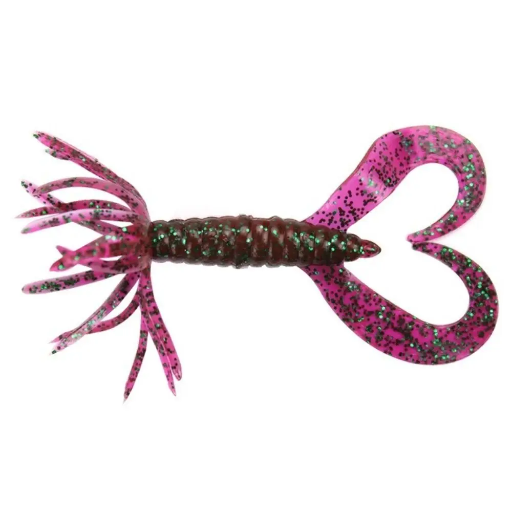 5/10pcs 7cm Lengte Paraplu Vorm Zacht Aas Worm Vorm Zacht Materiaal Vissen Lokken Dubbele Staart Ontwerp 1.8g Gewicht - imagen 2