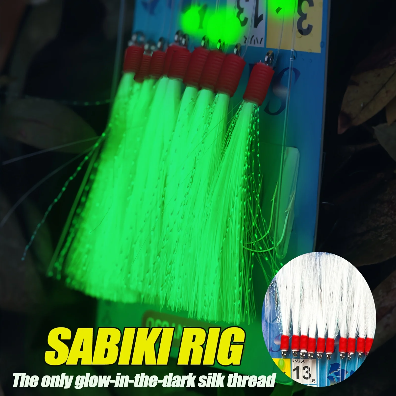 TAKBAS 1 paquete/10 anzuelos Sabiki Bait Rig, anzuelos de pesca de mar, anzuelos de señuelos de caballa, pesca en agua dulce y salada, aparejos de pesca - imagen 3