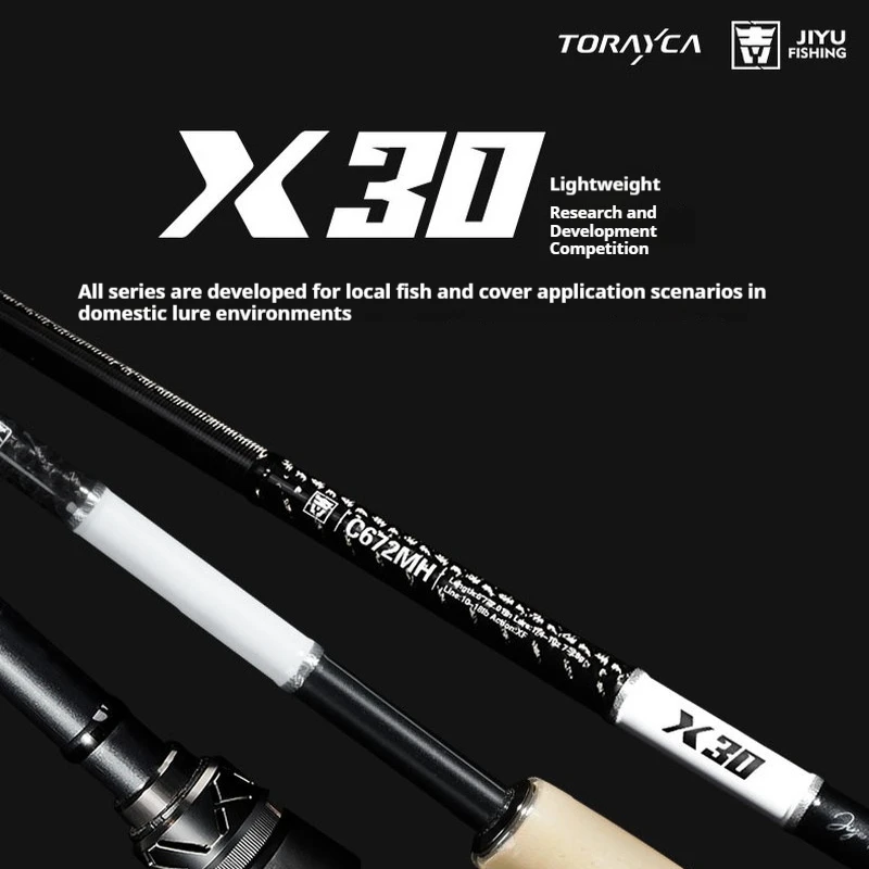 Caña de pescar Jiyu X30 Carbono – Mango pistola lance largo - imagen 4