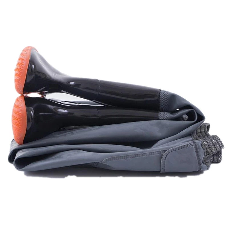 Pantalones de vadear para pesca con mosca, impermeables, transpirables, gruesos, resistentes al desgaste, para buceo, Material de PVC - imagen 2