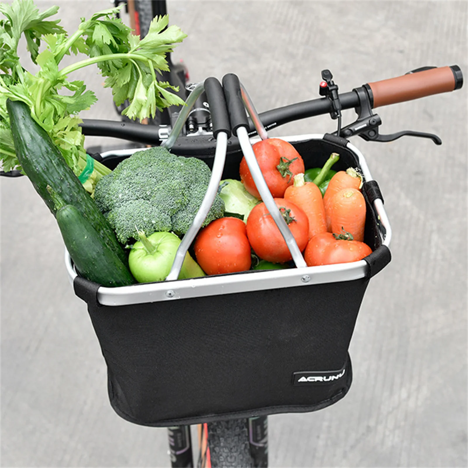 Cesta portátil para bicicleta, cesta de almacenamiento frontal plegable para bicicleta eléctrica, caja organizadora impermeable para acampar y ciclismo al aire libre - imagen 3