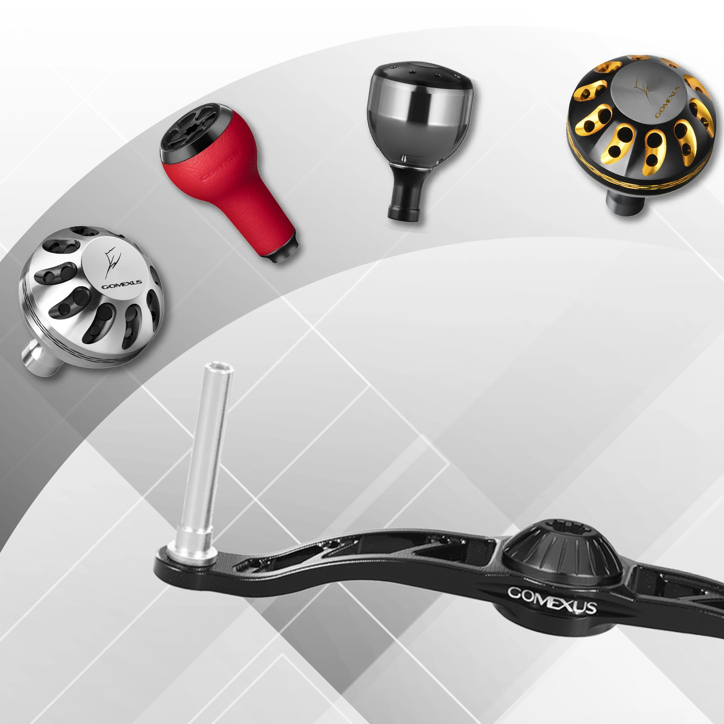 Manivela Gomexus de 120mm, mango liso para Shimano Calcutta Conquest Curado Antares Bantam 13, carretes de pesca Baitcasting - imagen 3