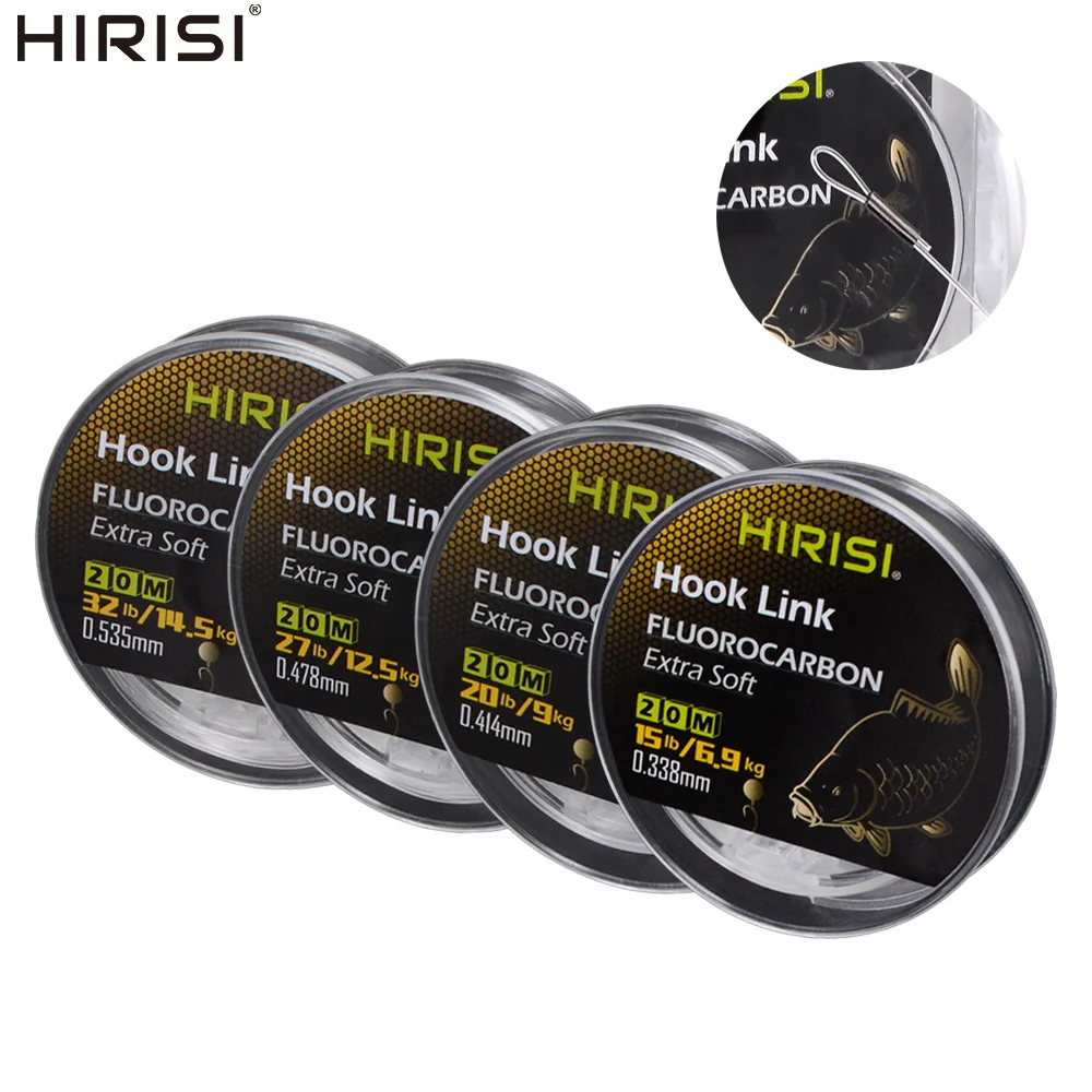 Hirisi línea de conexión fluorocarbono súper rígida para carpa Chod