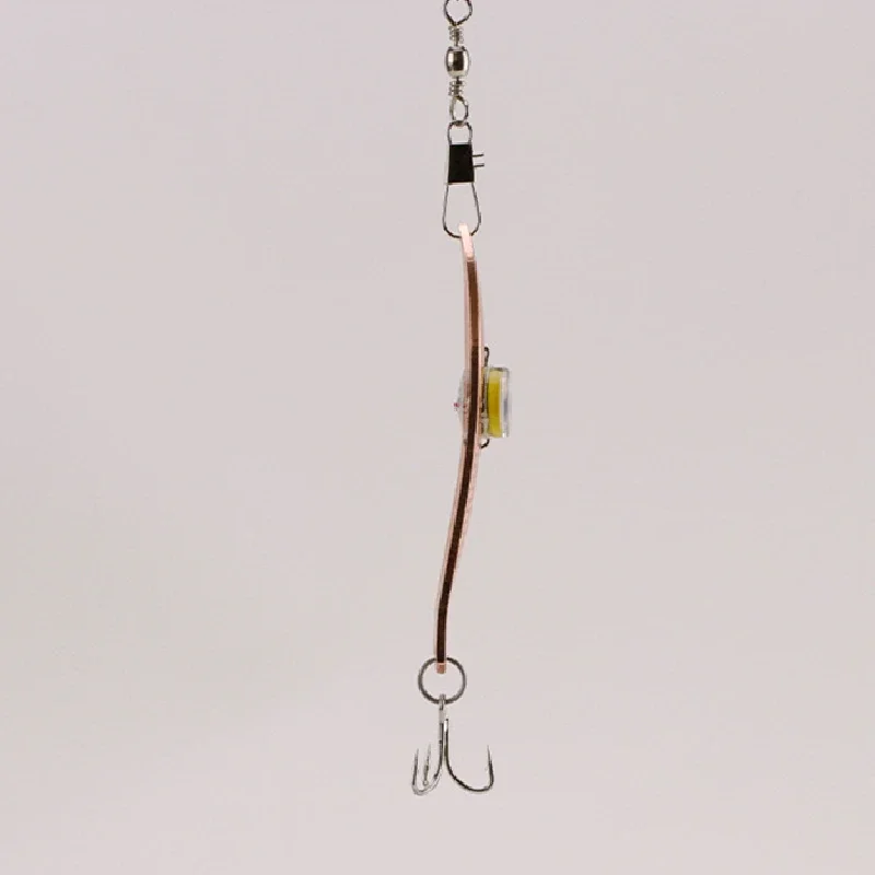 Lámpara de Flash LED de Metal con forma de ojo, señuelo giratorio para atraer peces, luz luminosa, cuchara para lubina, pesca de calamar, gota profunda bajo el agua, 1 unidad - imagen 4