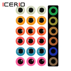 ICERIO-Ojos de pez de epoxi 3D luminosos, para atado de moscas, Streamer, señuelo, plantilla, Material para hacer cebo, 50 Uds.