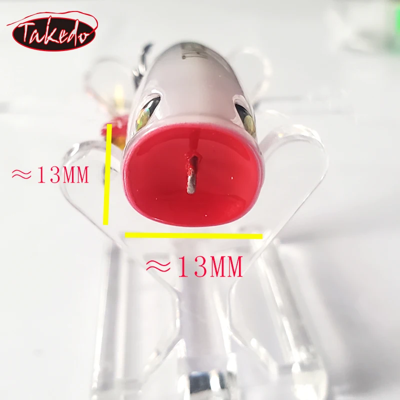 TAKEDO Juego de Señuelos de Pesca Cebo de Pesca Artificial Y 4 #   6 #   8 #   B** Juego de anzuelos de pesca Topwater Popper Lure B** 6062-1X-NP Anzuelos - imagen 4