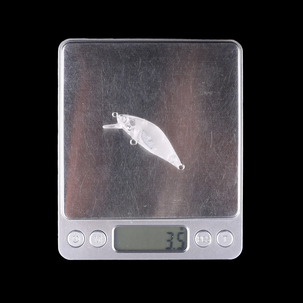 Hanlin-Mini cebo Artificial de plástico duro, aparejos de pesca sin pintar, Wobblers flotantes, 5CM, 3,8G, 10/20 piezas - imagen 3