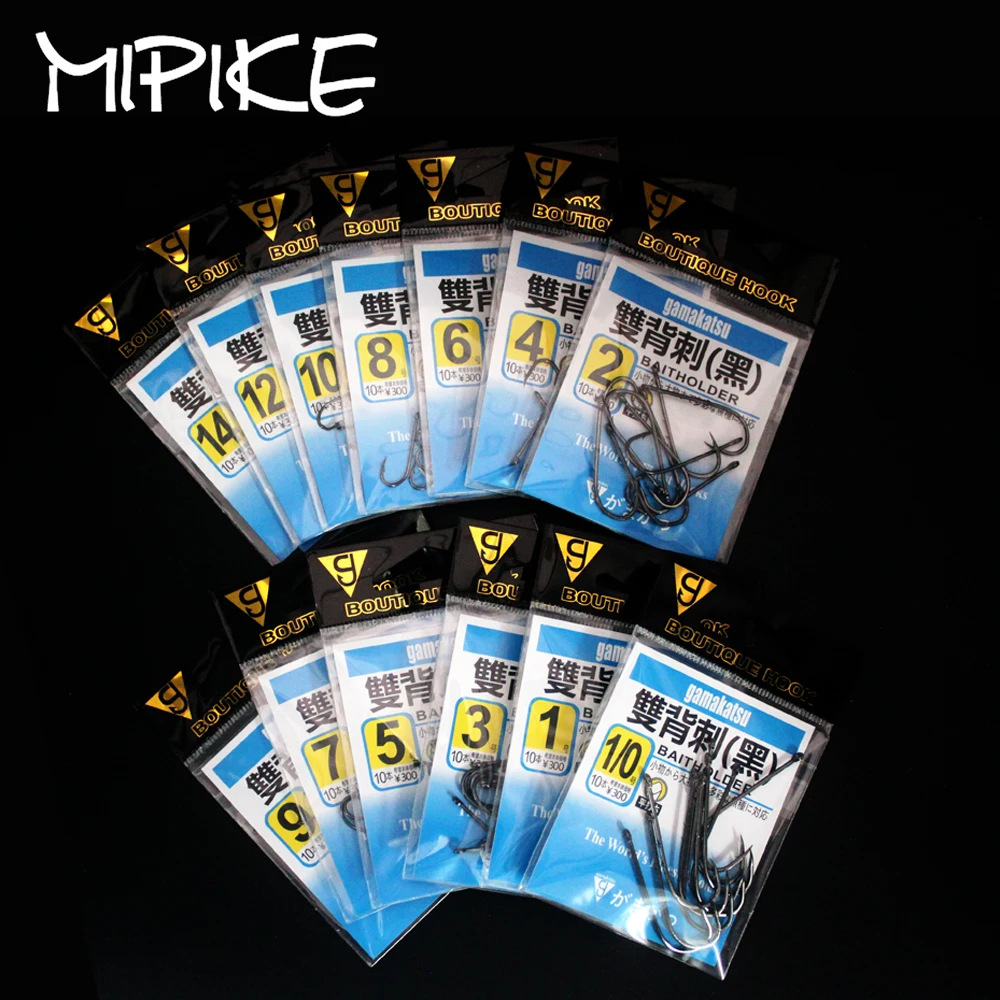Gamakatsu-anzuelos de pesca Baitholder, tamaño #1/0-#14, anzuelos de pesca de carpa, anzuelo de púas grandes, anzuelos de sal de plantilla de alto carbono - imagen 3