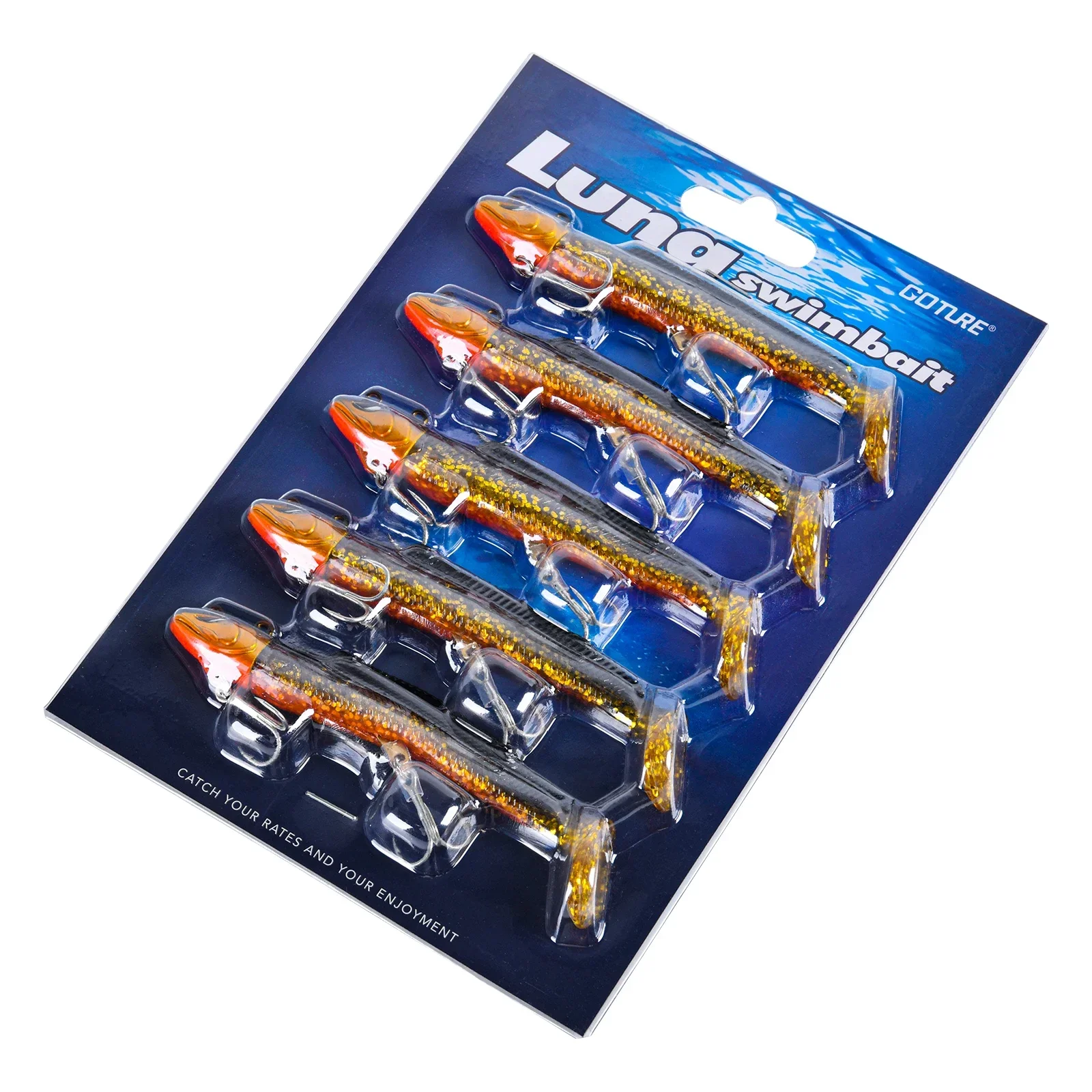 Goture Luna Swimbait – Vinilo con Jig Head y cola de silicona - imagen 5
