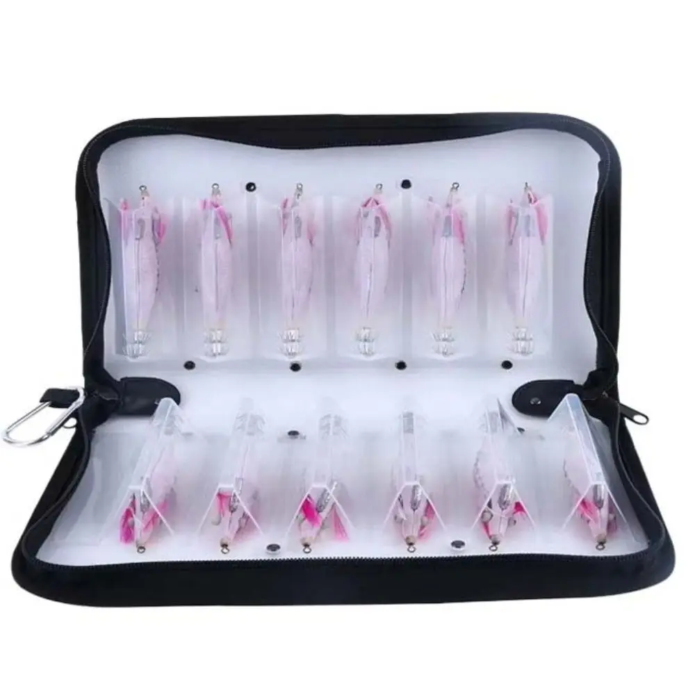 Caja de almacenamiento de plantilla de calamar a prueba de agua, billetera de almacenamiento con gancho, cubierta protectora, bolsa de señuelo dura, bolsa de cebo transparente, estuche de almacenamiento de señuelos - imagen 3