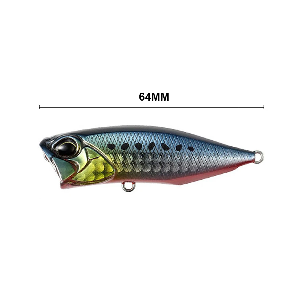 Señuelo de pesca de 6,4 cm y 9g, Micro Popper Wobbler de tiro largo flotante, Jerkbait Swimbait, cebo duro Artificial para trucha y lubina - imagen 5