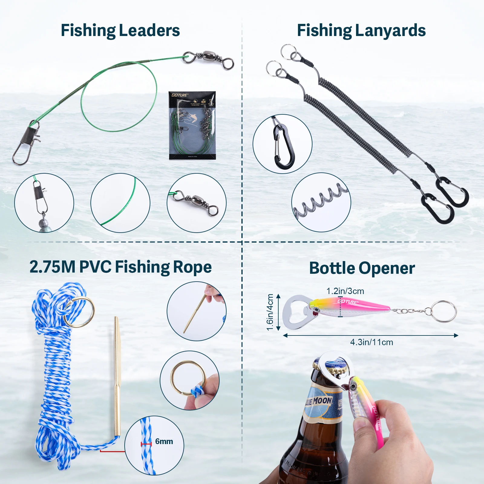Pinzas y accesorios adicionales del kit Goture
