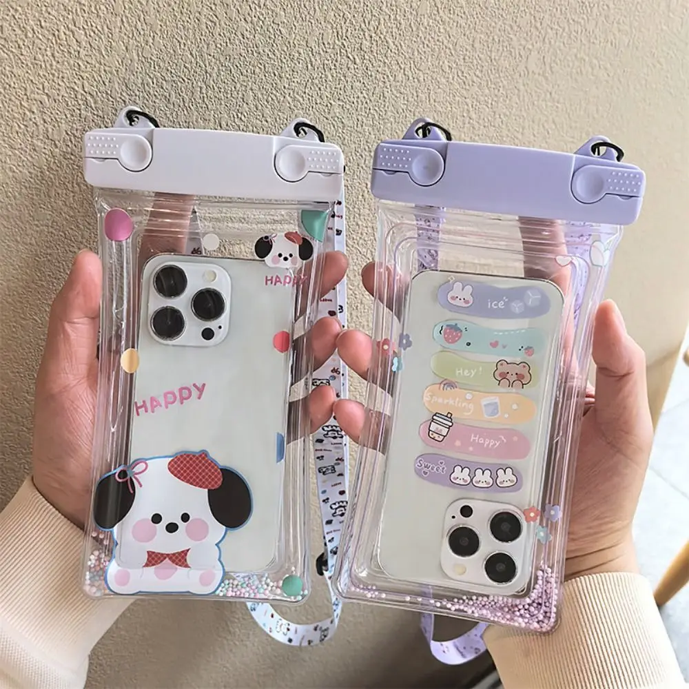 Bolsa para teléfono móvil con patrón de dibujos animados, riñonera rectangular impermeable para natación, gran capacidad con pantalla táctil, funda para teléfono móvil - imagen 3