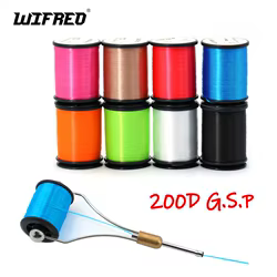 Wifreo 2PCS G.S.P. 200 Denier Gel hilado polietileno atado de moscas hilo para lubina moscas pesca en agua salada Streamer Jigs señuelos