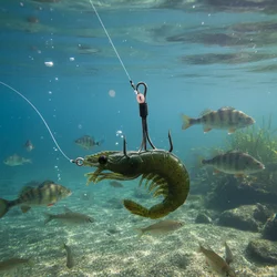 Anzuelos dobles con púas para camarón – Pesca en agua salada