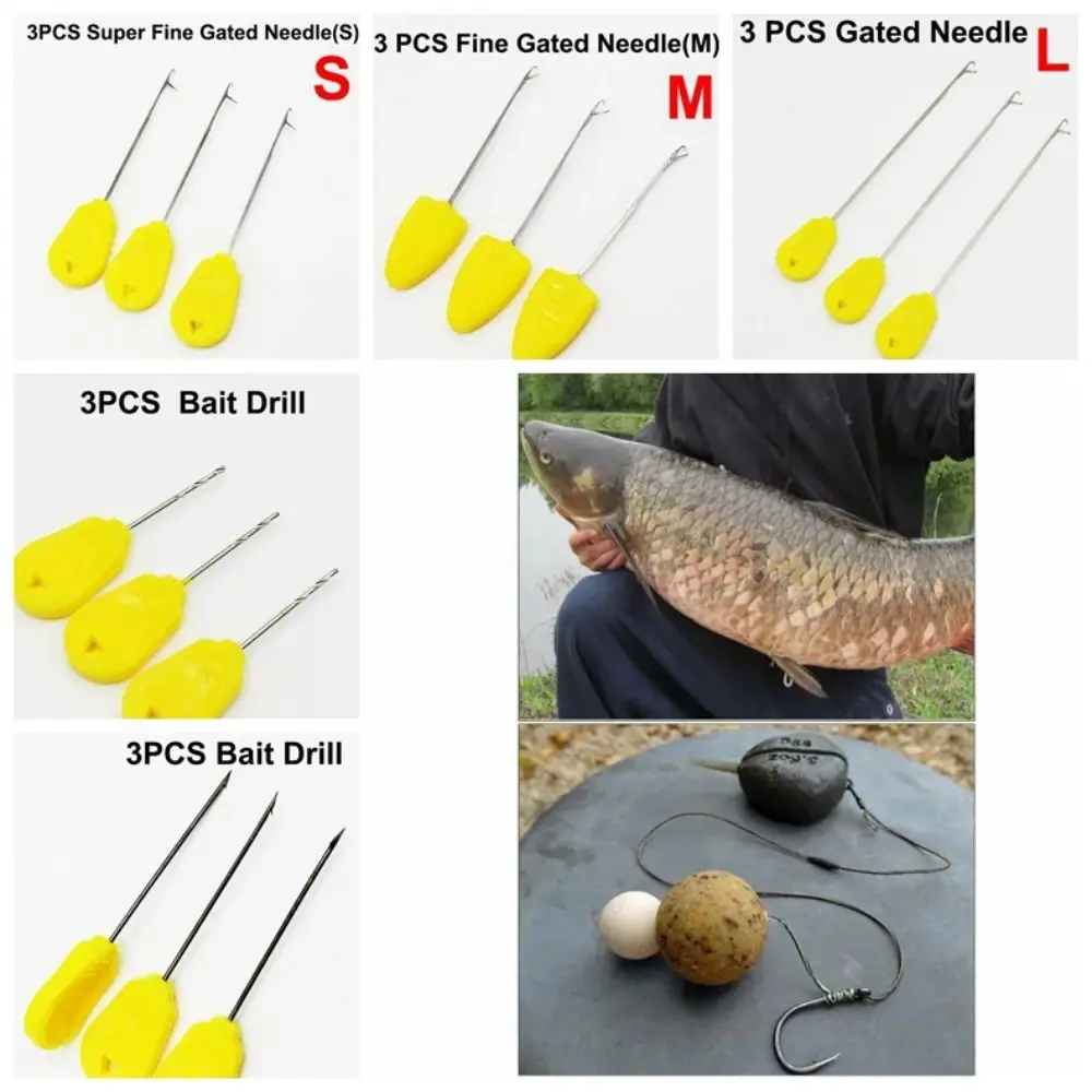 Kit de montaje de boilies para carpa – Agujas enfiladoras y taladro - imagen 2