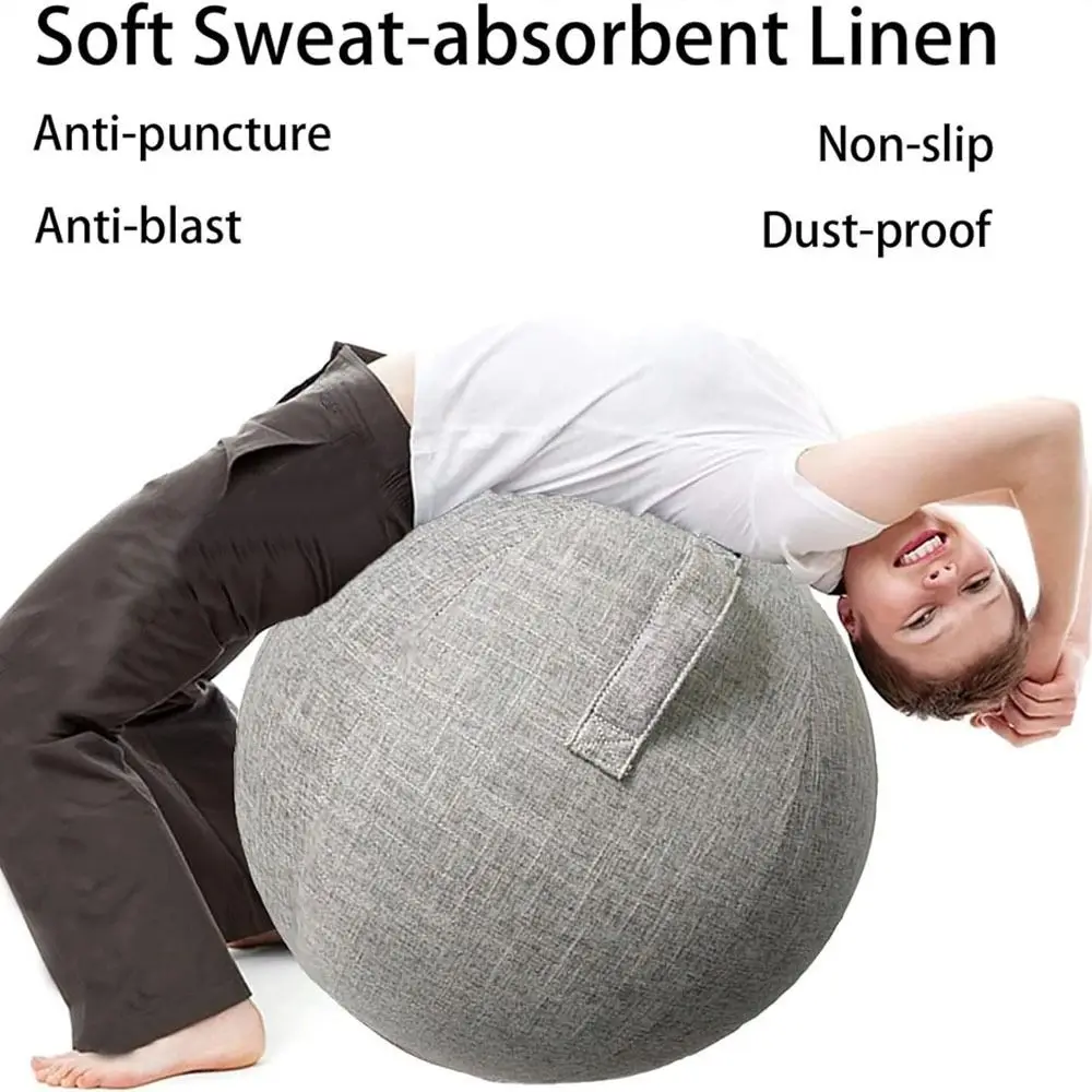 Juego de pelota de Yoga plegable fácil de usar, cubierta protectora de pelota de Yoga gruesa a prueba de polvo, suministros de Yoga de 65cm para el hogar y la Oficina - imagen 5