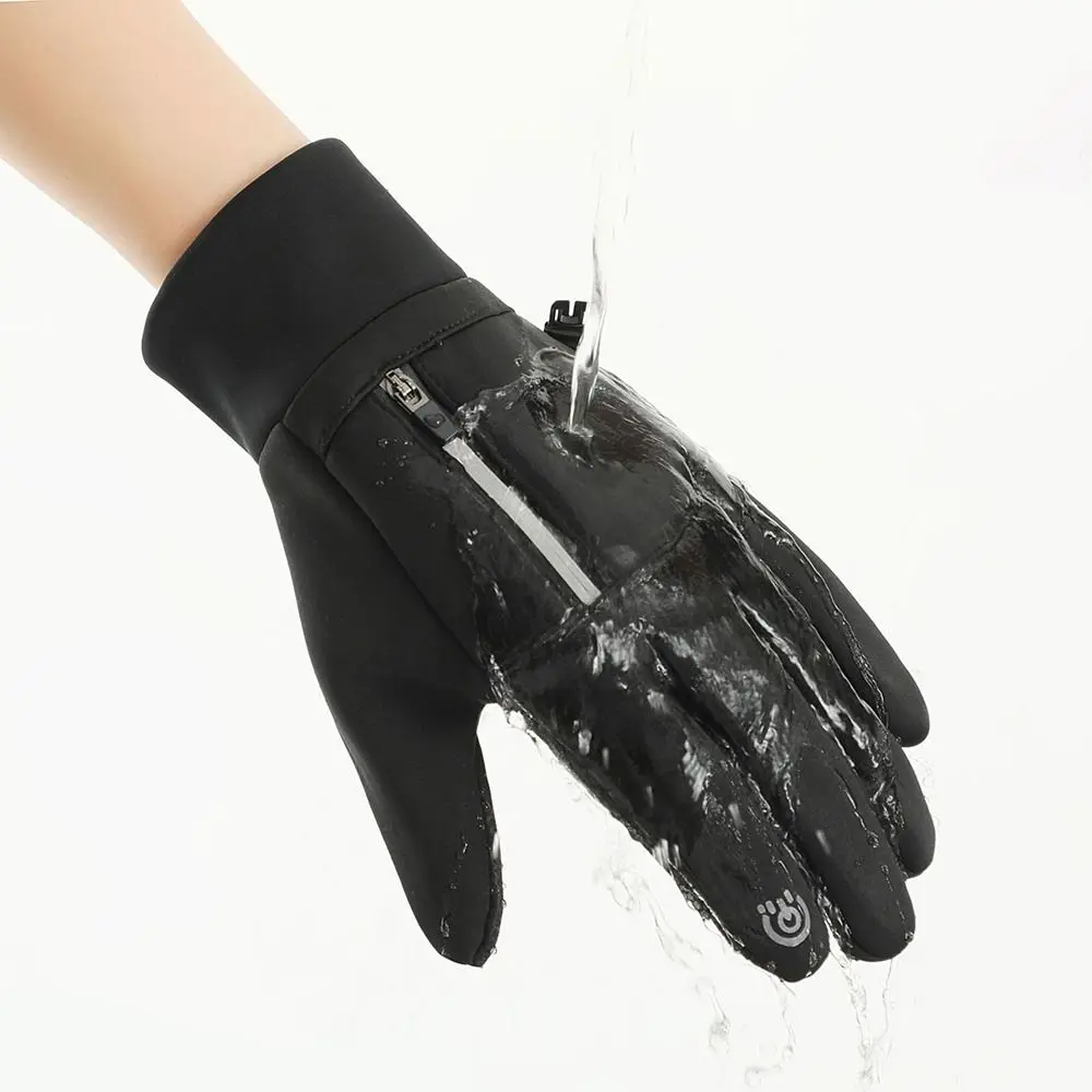 Guantes de invierno a prueba de viento, manoplas impermeables, antideslizantes, para motocicleta, esquí, escalada, con bolsillos, mantienen el calor, para pantalla táctil - imagen 2