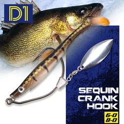 Cucharilla giratoria D1 con anzuelo offset
