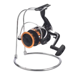 Soporte de carrete de pesca con señuelo extraíble de lagarto, estante de almacenamiento de acero inoxidable, estante de exhibición de carrete de pesca para carretes giratorios